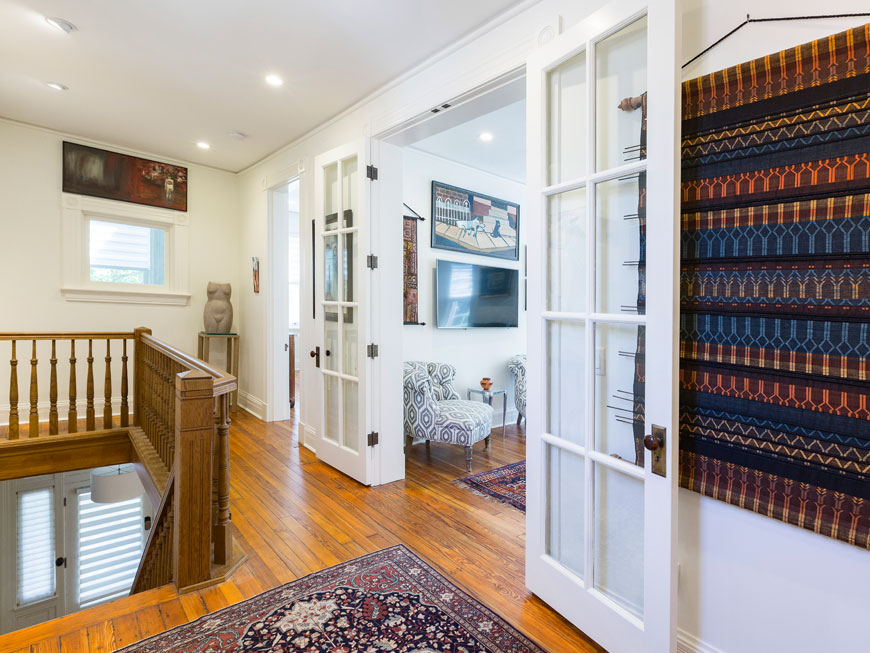 Second floor hallway after Victorian home redesign by Chris Kepes