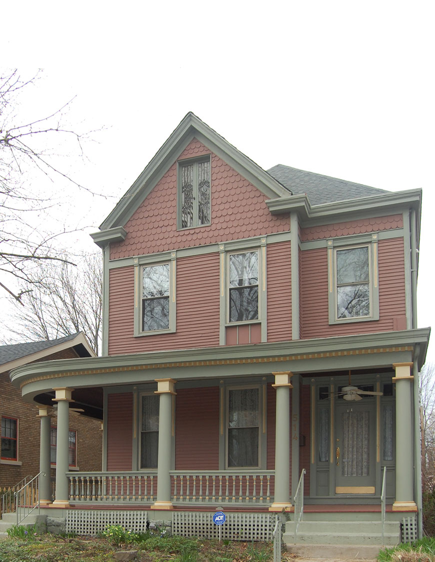 Before and after facade of victorian home redesigned by Chris Kepes